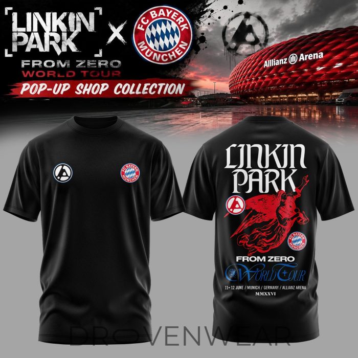 Linkin Park Bayern Munich From Zero World Tour T-Shirt - Image 2