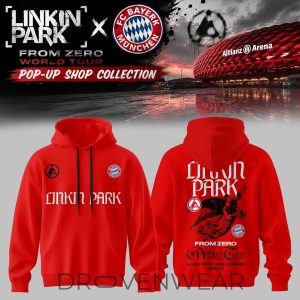 Linkin Park FC Bayern Munich From Zero Tour 2026 Hoodie by Drovenwear.com