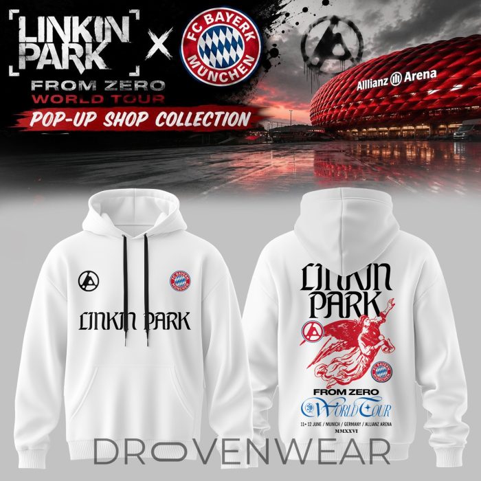 Linkin Park FC Bayern Munich From Zero Tour 2026 Hoodie - Image 2