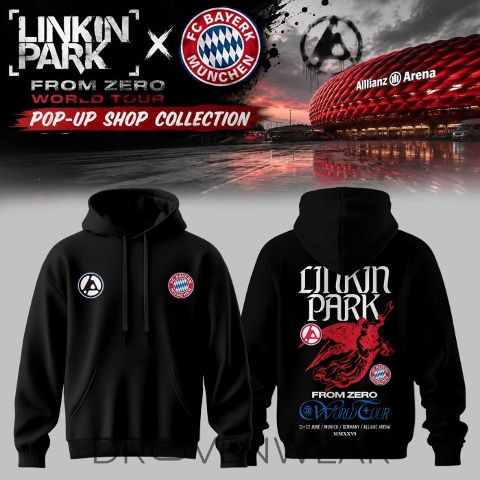 Linkin Park FC Bayern Munich From Zero Tour 2026 Hoodie - Image 3