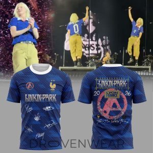 Linkin Park Vive La France Tour Graphic Shirt 2026 by Drovenwear.com