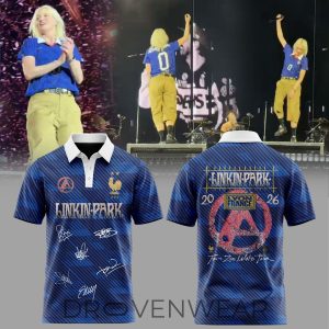 Linkin Park Vive La France Tour Polo Shirt 2026 Edition by Drovenwear.com