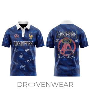 Linkin Park Vive La France Tour Polo Shirt 2026 Edition by Drovenwear.com