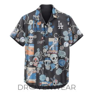 Los Angeles Dodgers 2026 Black Da De Los Muertos Hawaii Shirt by Drovenwear.com