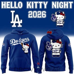Los Angeles Dodgers 2026 Hello Kitty Night Hoodie by Drovenwear.com