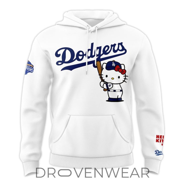 Los Angeles Dodgers 2026 Hello Kitty Night Hoodie - Image 7