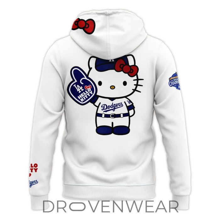 Los Angeles Dodgers 2026 Hello Kitty Night Hoodie - Image 8
