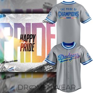 Los Angeles Dodgers 2026 Pride Month Baseball Jersey by Drovenwear.com