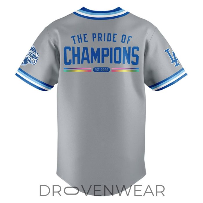 Los Angeles Dodgers 2026 Pride Month Baseball Jersey - Image 3