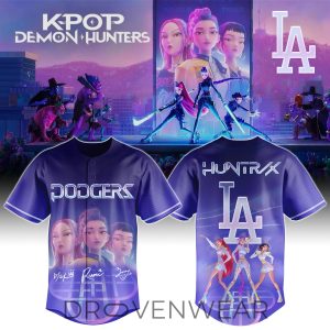 Los Angeles Dodgers KPop Demon Hunters Jersey by Drovenwear.com