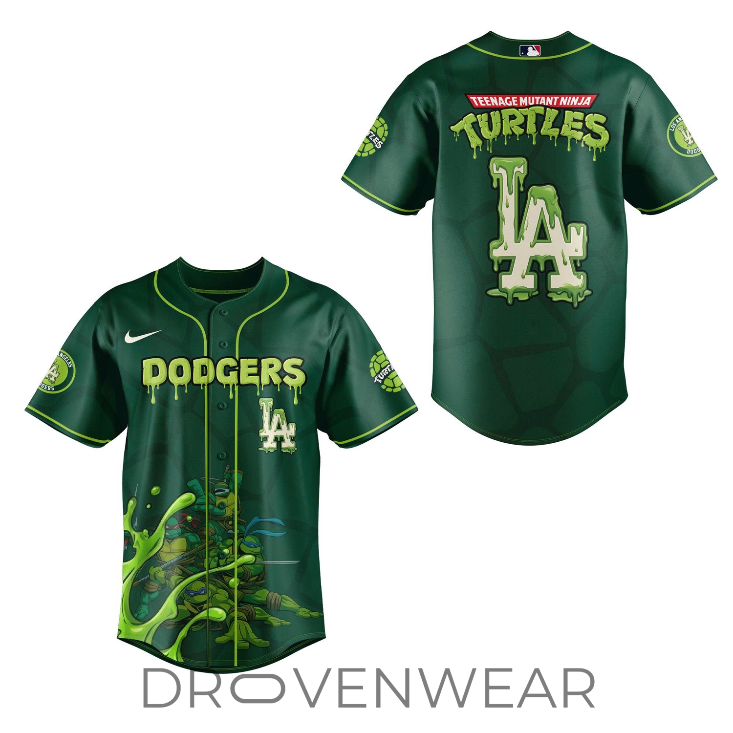 Los Angeles Dodgers Ninja Turtles Street Battle Baseball Jersey Los Angeles Dodgers Ninja Turtles Street Battle Baseball Jersey