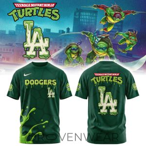 Los Angeles Dodgers Ninja Turtles Street Battle TShirt 2026 by Drovenwear.com