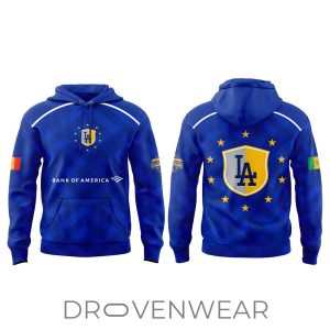 Los Angeles Dodgers Soccer Inspired Fan Hoodie 2026 by Drovenwear.com