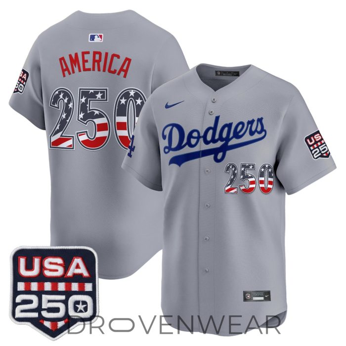 Los Angeles Dodgers USA 250 Fourth of July Special Jersey - Image 2