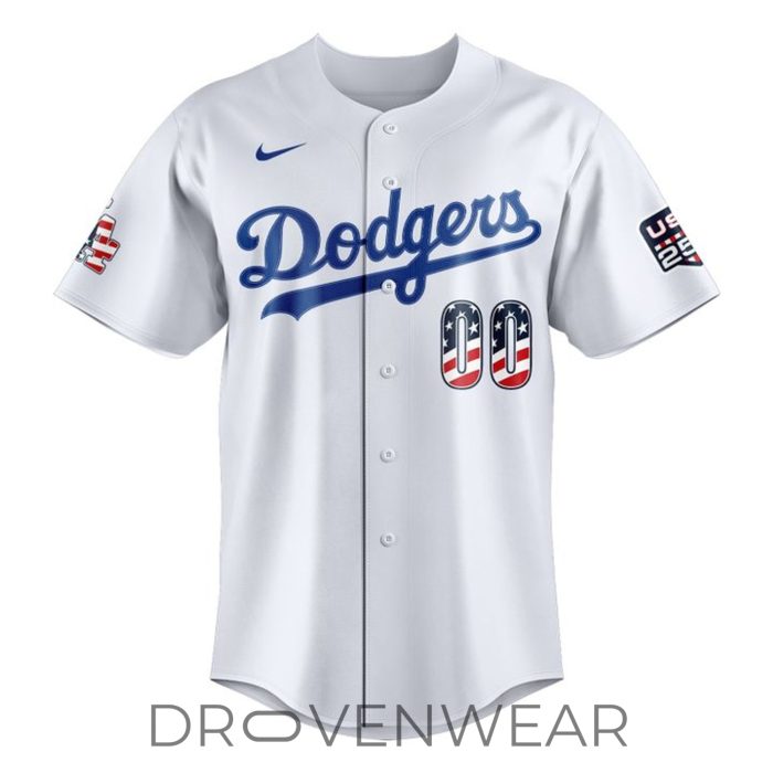 Los Angeles Dodgers USA 250 Patriotic Baseball Jersey 2026 - Image 2