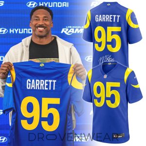Los Angeles Rams Garrett 95 Signature Football Jersey by Drovenwear.com