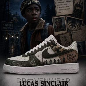 Lucas Sinclair Stranger Things Air Force 1 by Drovenwear.com