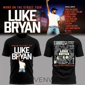 Luke Bryan Word On The Street Tour Graphic 3D Shirt by Drovenwear.com