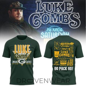 Luke Combs My Kinda Saturday Night Lambeau Field Tour Tee by Drovenwear.com
