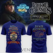 Luke Combs My Kinda Saturday Night Tour Montreal Parc Jean-Drapeau Blue Fan Shirt