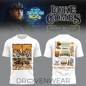 Luke Combs My Kinda Saturday Night Tour Toronto Canada Shirt by Drovenwear.com
