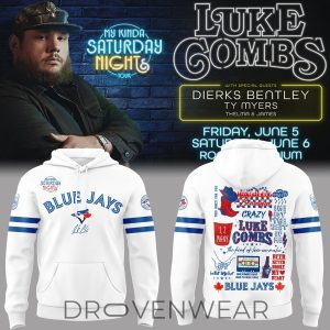 Luke Combs x Toronto Blue Jays Saturday Night Tour Hoodie by Drovenwear.com