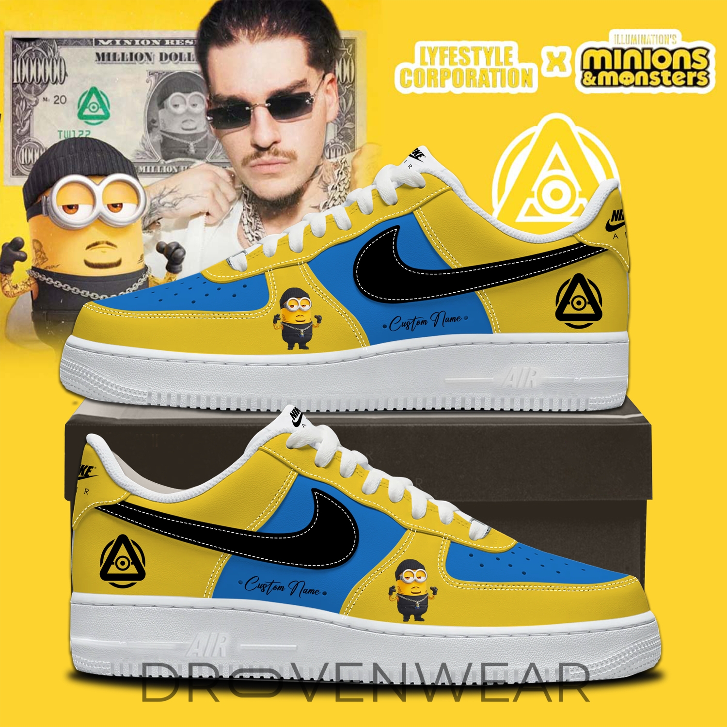Lyfestyle Corporation Minions & Monsters Custom Air Force 1 Shoes Lyfestyle Corporation Minions & Monsters Custom Air Force 1 Shoes