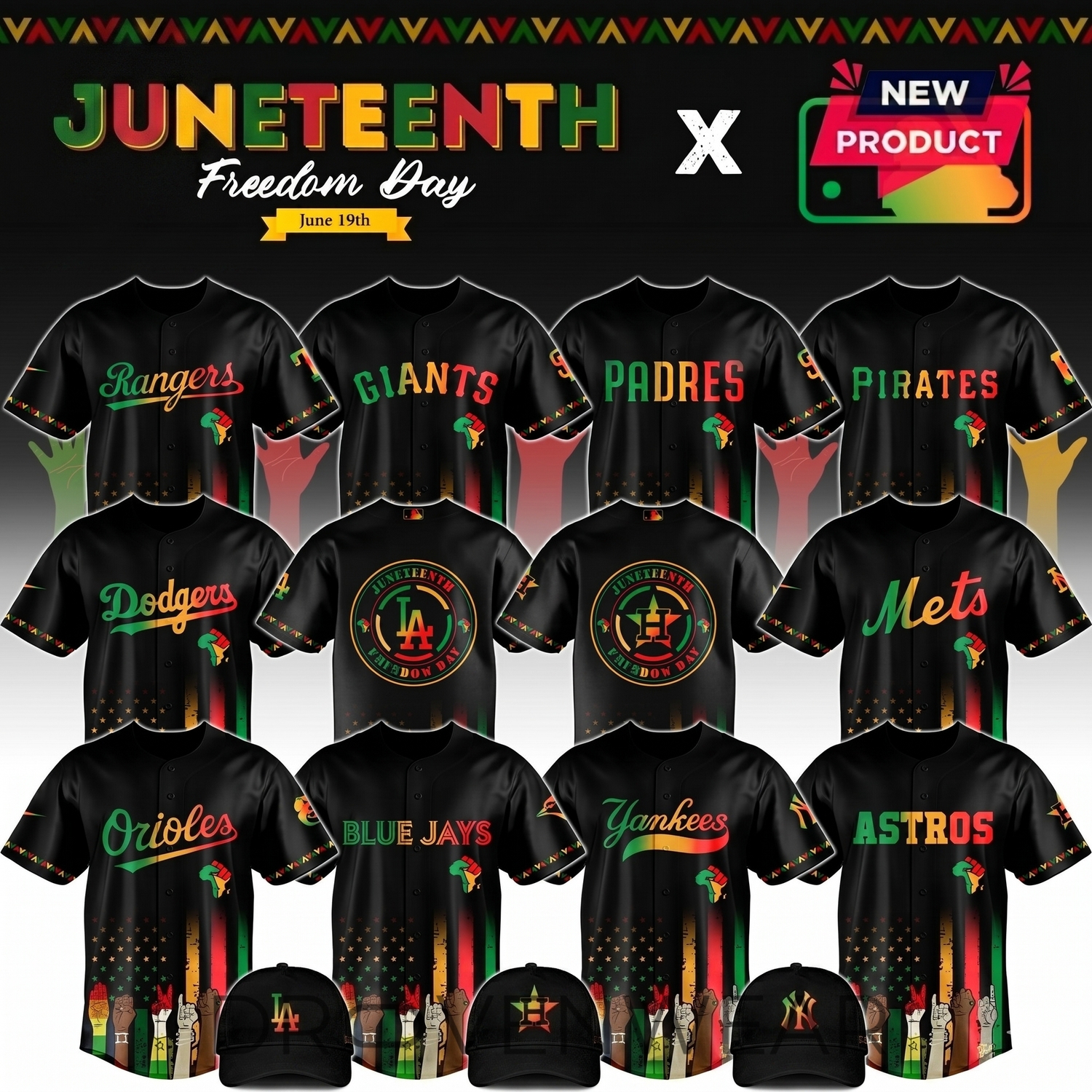 MLB Juneteenth Commemorative Freedom Day 2026 Jersey Collection V3 MLB Juneteenth Commemorative Freedom Day 2026 Jersey Collection V3