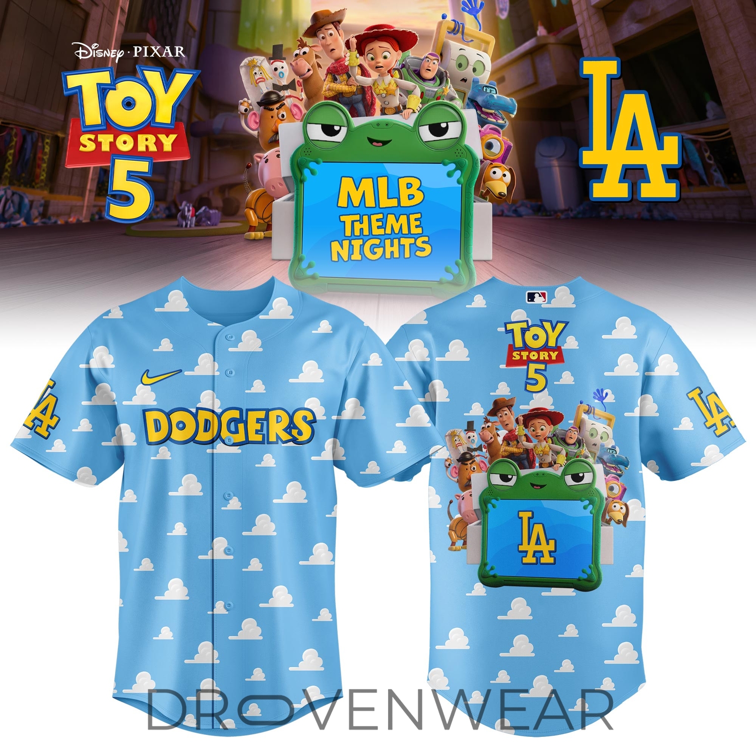 MLB Team Theme Night Inspired Toy Story 5 Collector’s Baseball Jersey MLB Team Theme Night Inspired Toy Story 5 Collector’s Baseball Jersey