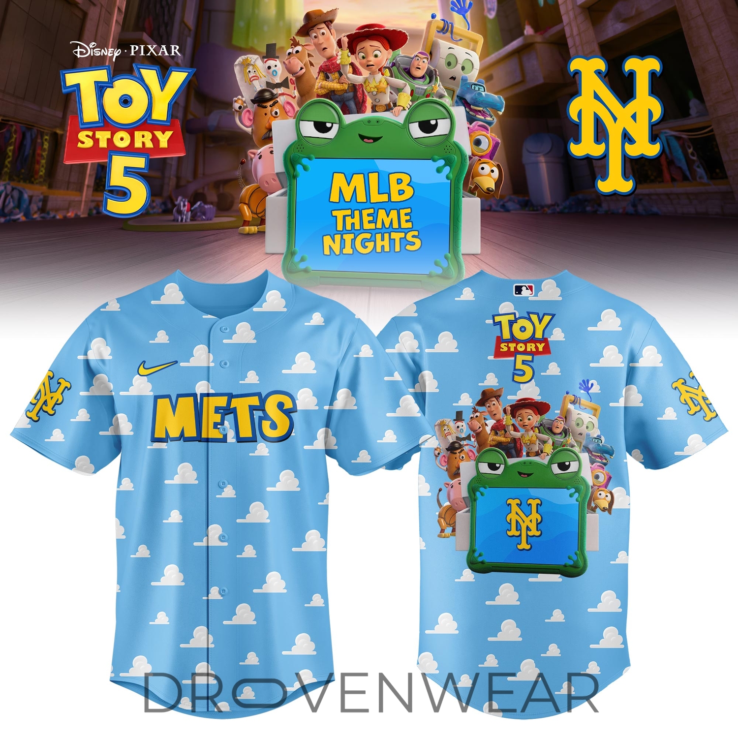 MLB Team Theme Night Inspired Toy Story 5 Collector’s Baseball Jersey MLB Team Theme Night Inspired Toy Story 5 Collector’s Baseball Jersey