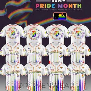 MLB Teams LGBTQ Pride 2026 Special Baseball Jersey by Drovenwear.com