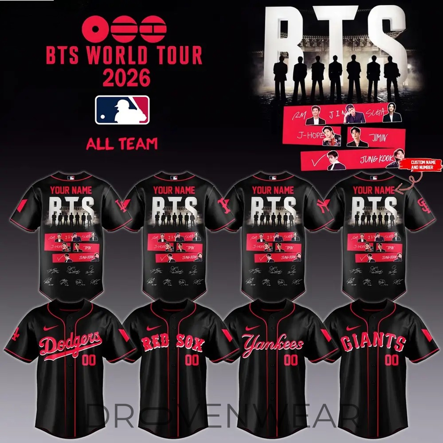MLB Teams x BTS Arirang World Tour 2026 Collector Jersey Version 2 MLB Teams x BTS Arirang World Tour 2026 Collector Jersey Version 2