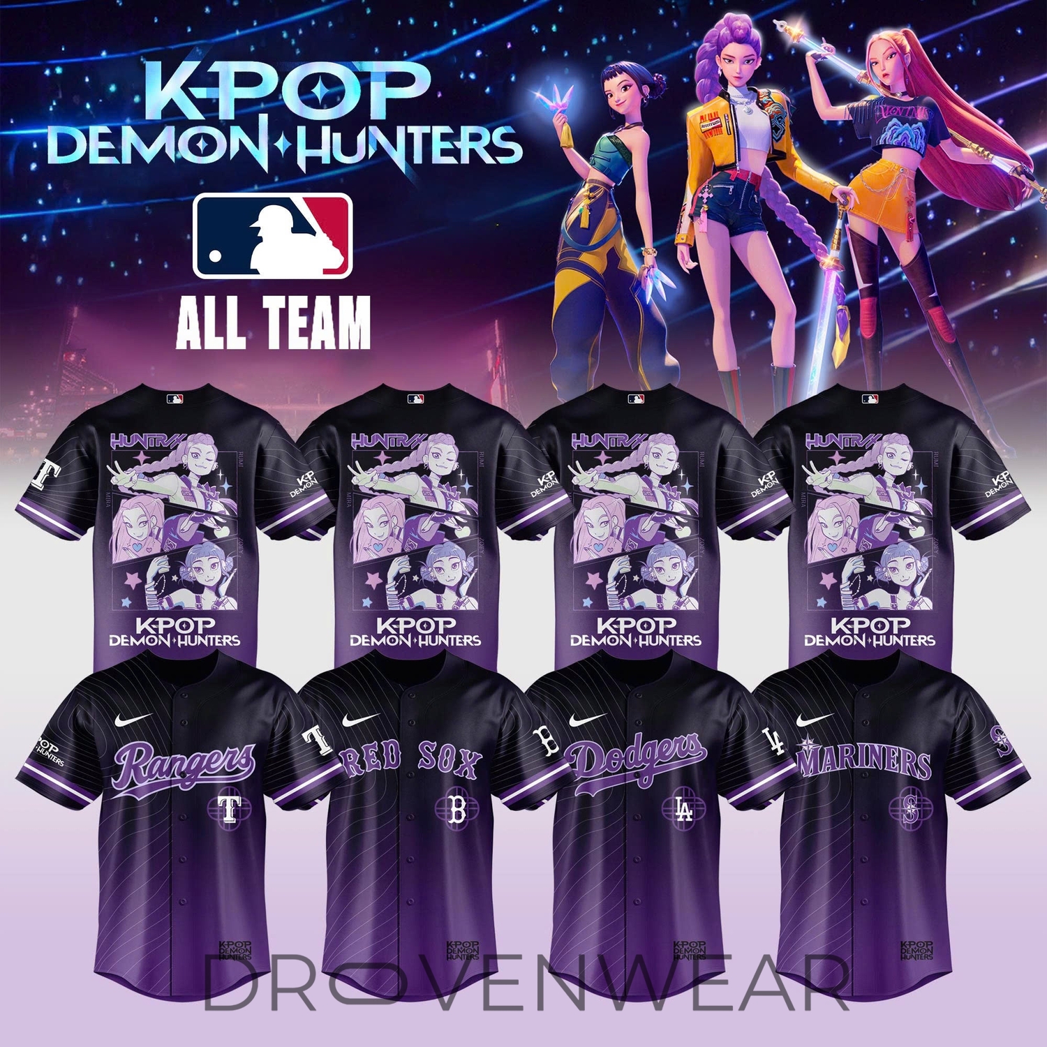 MLB X KPop Demon Hunters 2026 Premium Fan Jersey V2 MLB X KPop Demon Hunters 2026 Premium Fan Jersey V2