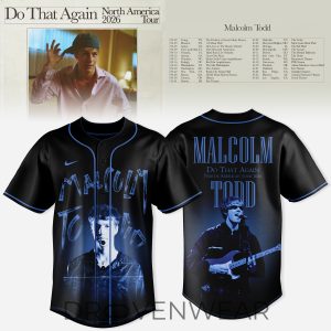 Malcolm Todd Do That Again Tour 2026 Baseball Jersey by Drovenwear.com