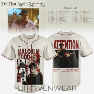 Malcolm Todd Do That Again Tour 2026 Baseball Jersey V2 by Drovenwear.com