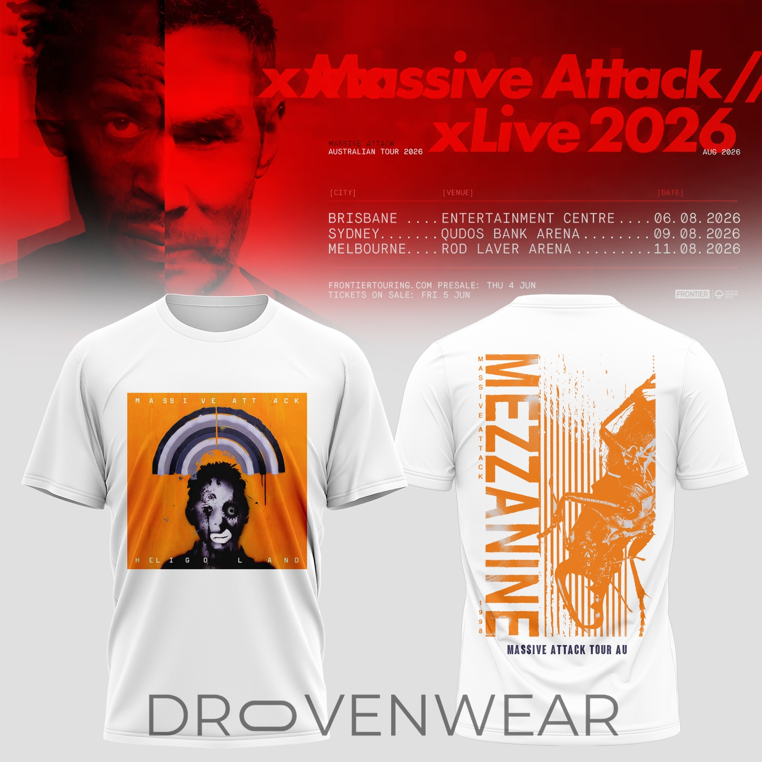 Massive Attack 2026 Concert Tour Graphic Tee Massive Attack 2026 Concert Tour Graphic Tee