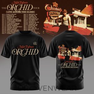 Matt Hansen The Orchid Tour 2026 Black Graphic Tee by Drovenwear.com