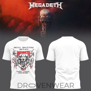 Megadeth Farewell European Tour 2026 Commemorative TShirt by Drovenwear.com