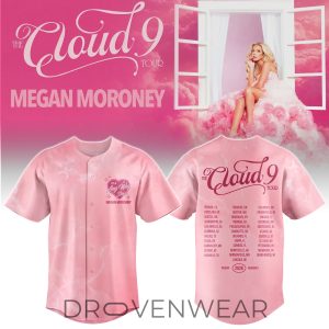 Megan Moroney CLOUD 9 Tour Pink Baseball Jersey by Drovenwear.com