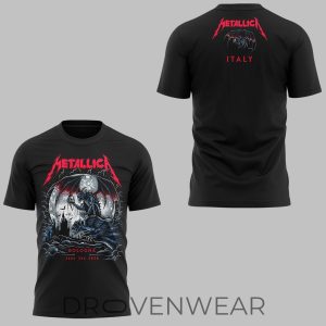 Metallica M72 Bologna Italy 2026 Event TShirt by Drovenwear.com