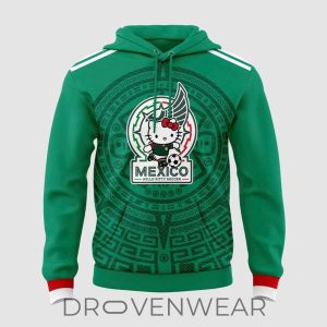 Mexico National Team x Hello Kitty World Cup 2026 Hoodie by Drovenwear.com