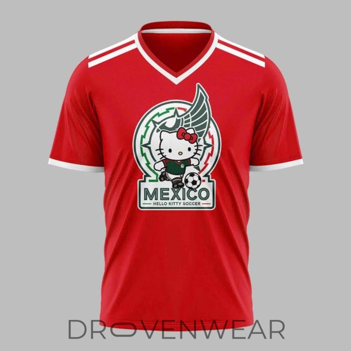Mexico Soccer x Hello Kitty WC26 Red Fan Shirt - Image 2