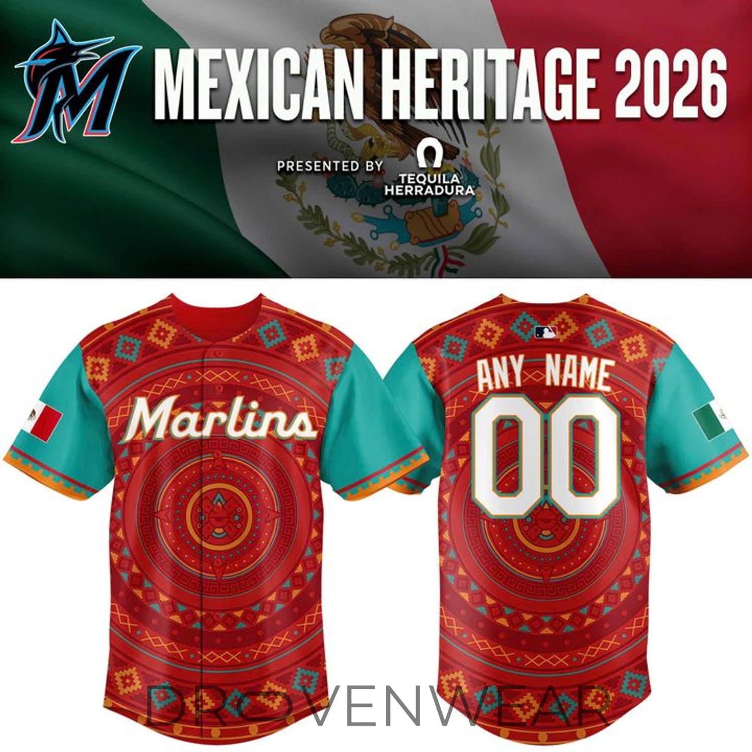 Miami Marlins 2026 Mexican Heritage Limited Premium Jersey Miami Marlins 2026 Mexican Heritage Limited Premium Jersey