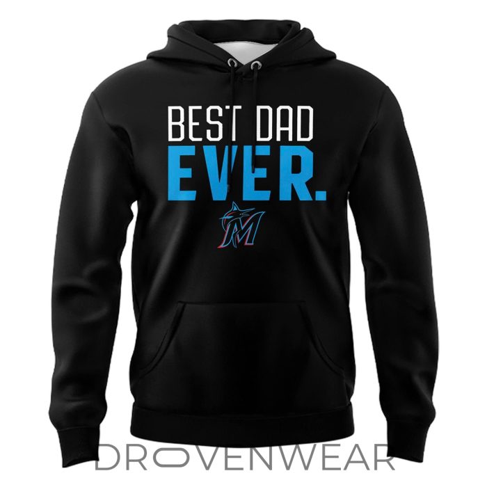 Miami Marlins Father's Day Best Dad Ever Hoodie - Special Edition - Image 2