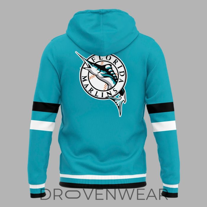 Miami Marlins Teal Throwback Uniform Hoodie - Special Edition - Image 3