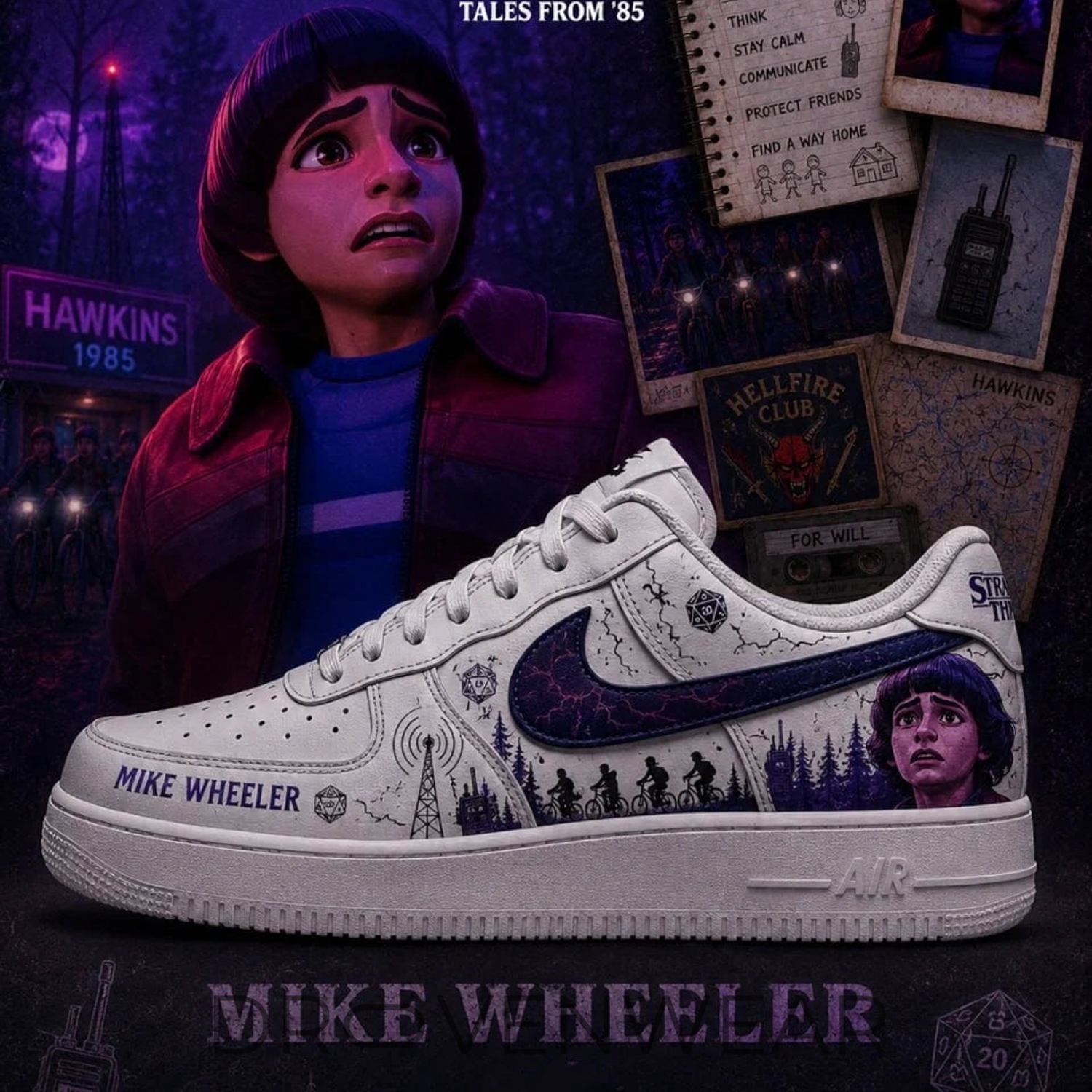 Mike Wheeler Stranger Things AF1 Version 2 Mike Wheeler Stranger Things AF1 Version 2