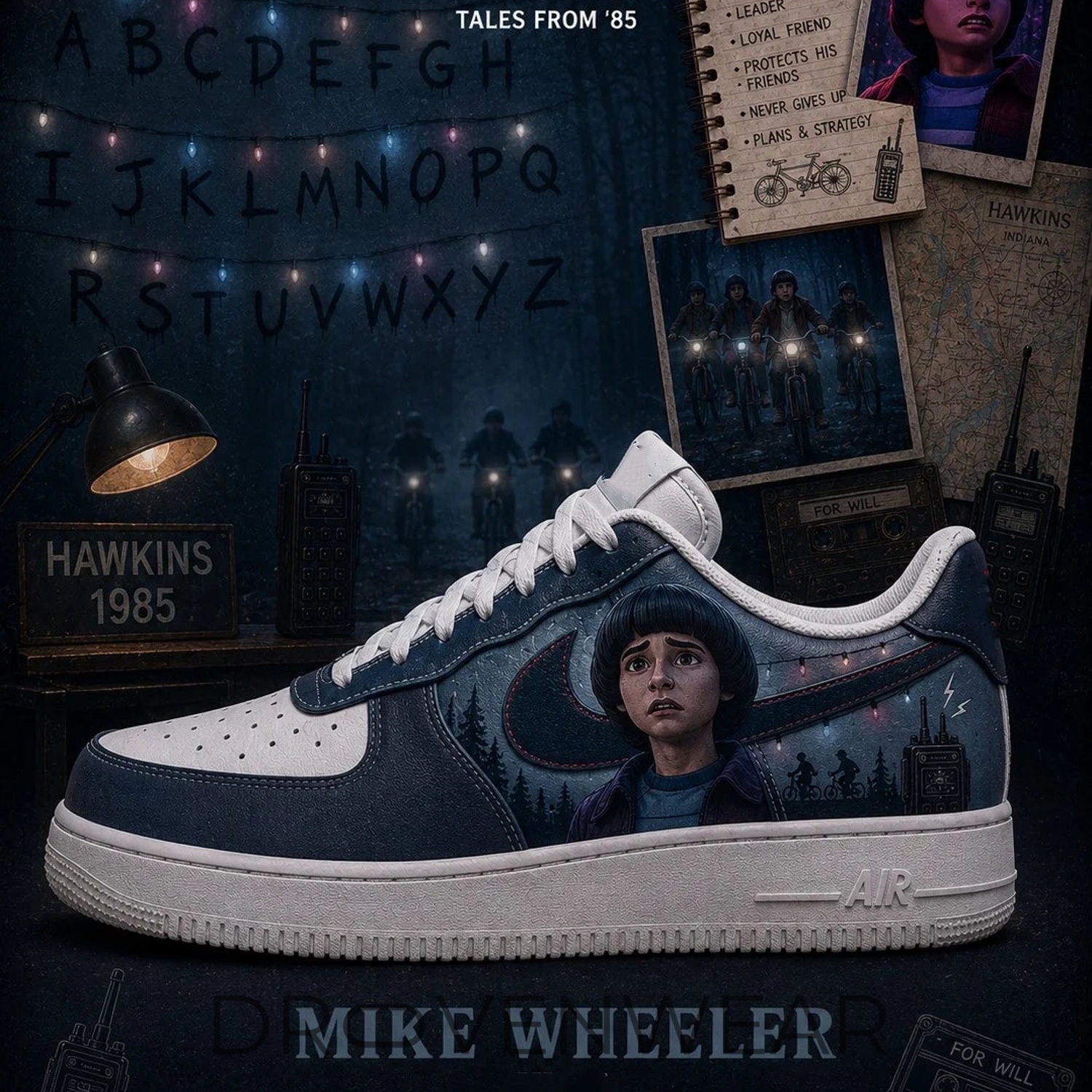 Mike Wheeler Stranger Things Inspired AF1 Mike Wheeler Stranger Things Inspired AF1