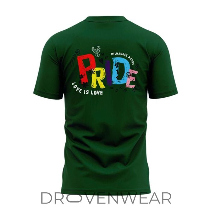 Milwaukee Bucks Pride Celebration 2026 Green Limited Edition Shirt - Image 3