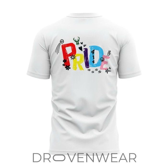 Milwaukee Bucks Pride Celebration 2026 White Limited Edition Shirt - Image 3
