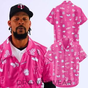 Minnesota Twins Barbie Theme Game Day Tropical Hawaiian Shirt by Drovenwear.com